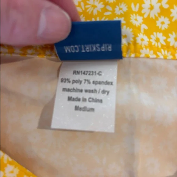 Ripskirt Hawaii Gold Mini Pencil Skirt Casual - Picture 4 of 4